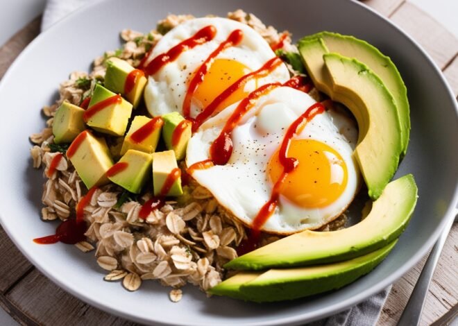 Egg, Sriracha, Avocado, and Oats Recipe for Weight Loss