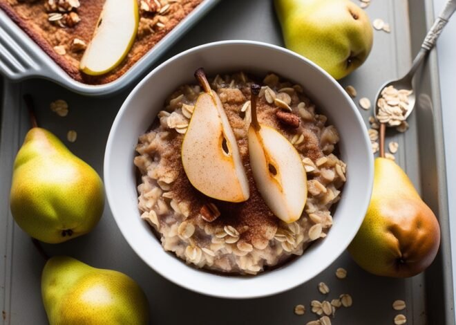 Oven-Baked Oatmeal with Pears Recipe for Weight Loss